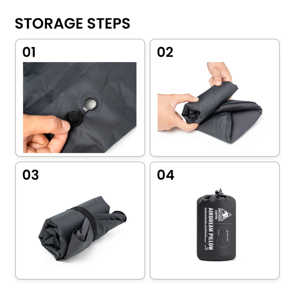 OneTigris Airdream Inflating Pillow -  Deep Gray