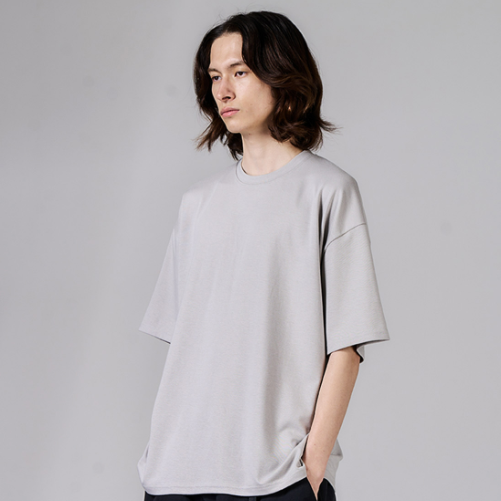 KZM Geopath Artwork Short Sleeve T-Shirt Light Grey