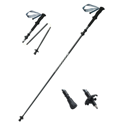 Naturehike Gale Pro Aluminum Five-Section Adjustable Folding Trekking Pole - 115-135cm (2pcs)