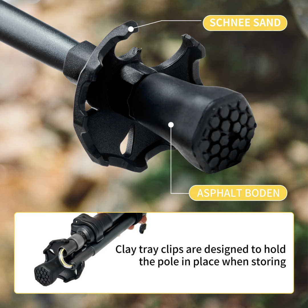 Naturehike Gale Pro Aluminum Five-Section Adjustable Folding Trekking Pole - 115-135cm (2pcs)