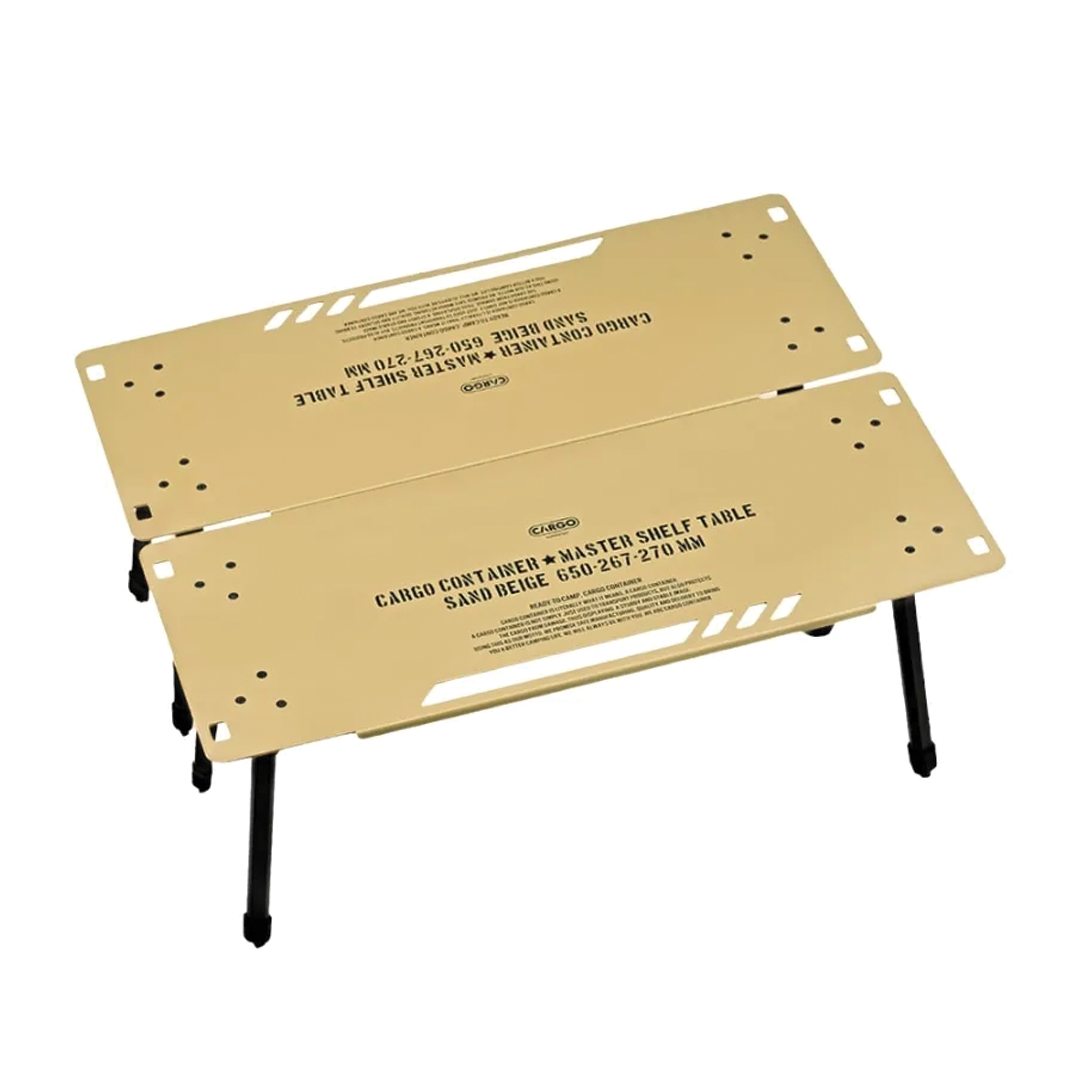 新品‼️CARGO✨MASTER SHELF TABLE 2枚入り　サンドベージュ Cargo Container Master Shelf Camping Table - 2 Pieces – Montanic