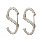 Nite Ize S-Biner Hook N Hold S Hook  2 Pack - Stainless Steel