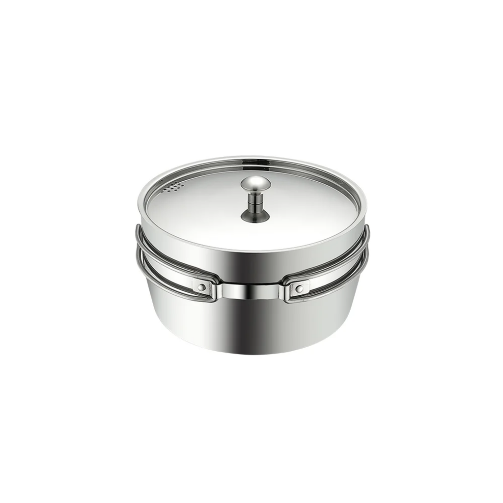 Campingmoon Three-Layer Steel Small Saucepan Pot