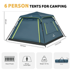 Naturehike Cape Lite Quick Opening Tent 6 People - Navy