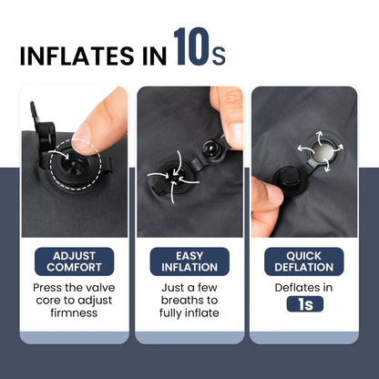 OneTigris Airdream Inflating Pillow -  Deep Gray