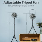 Lemoistar FT7L 10000mAh 8 Inch Foldable Extendable Hanging Fan