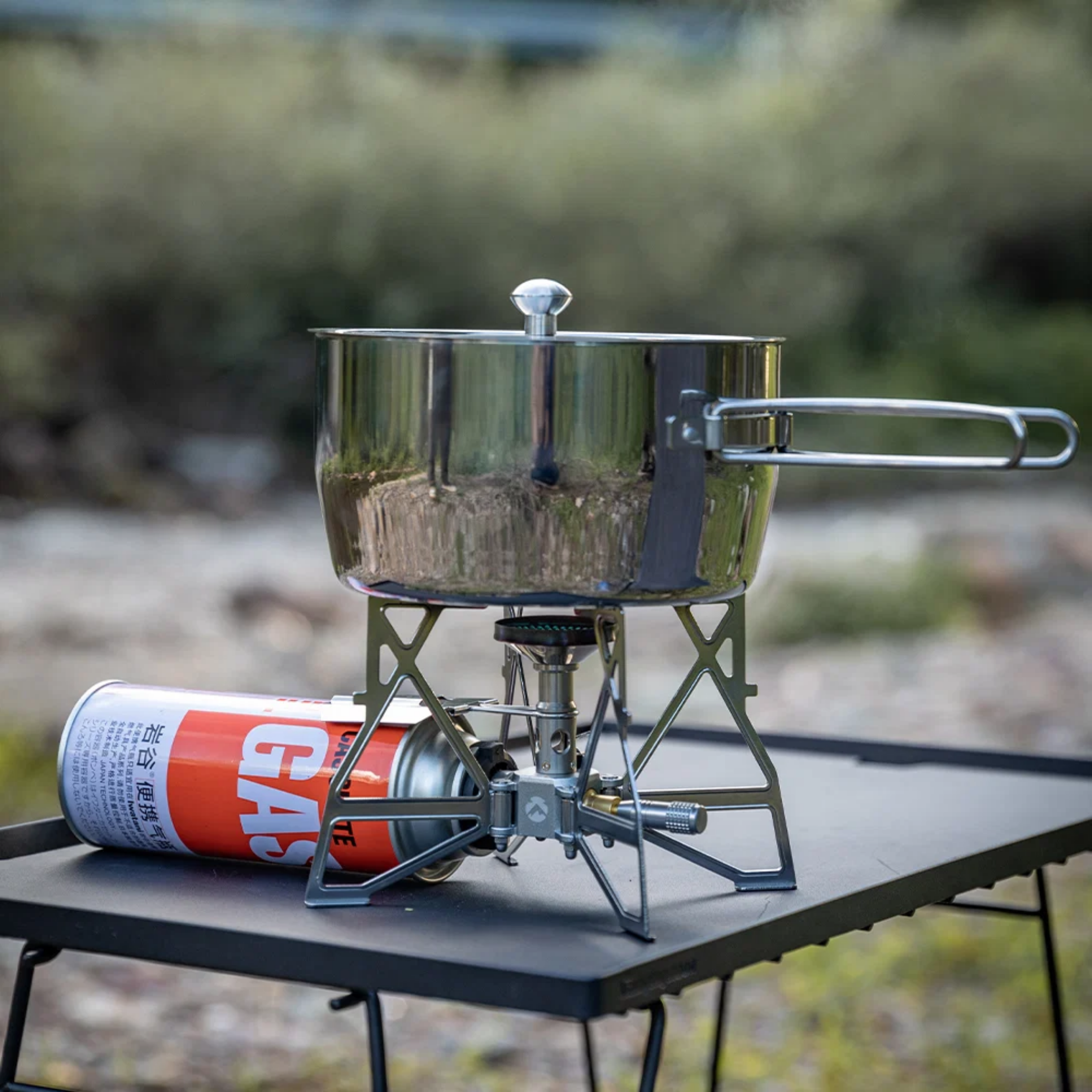 Campingmoon Three-Layer Steel Small Saucepan Pot