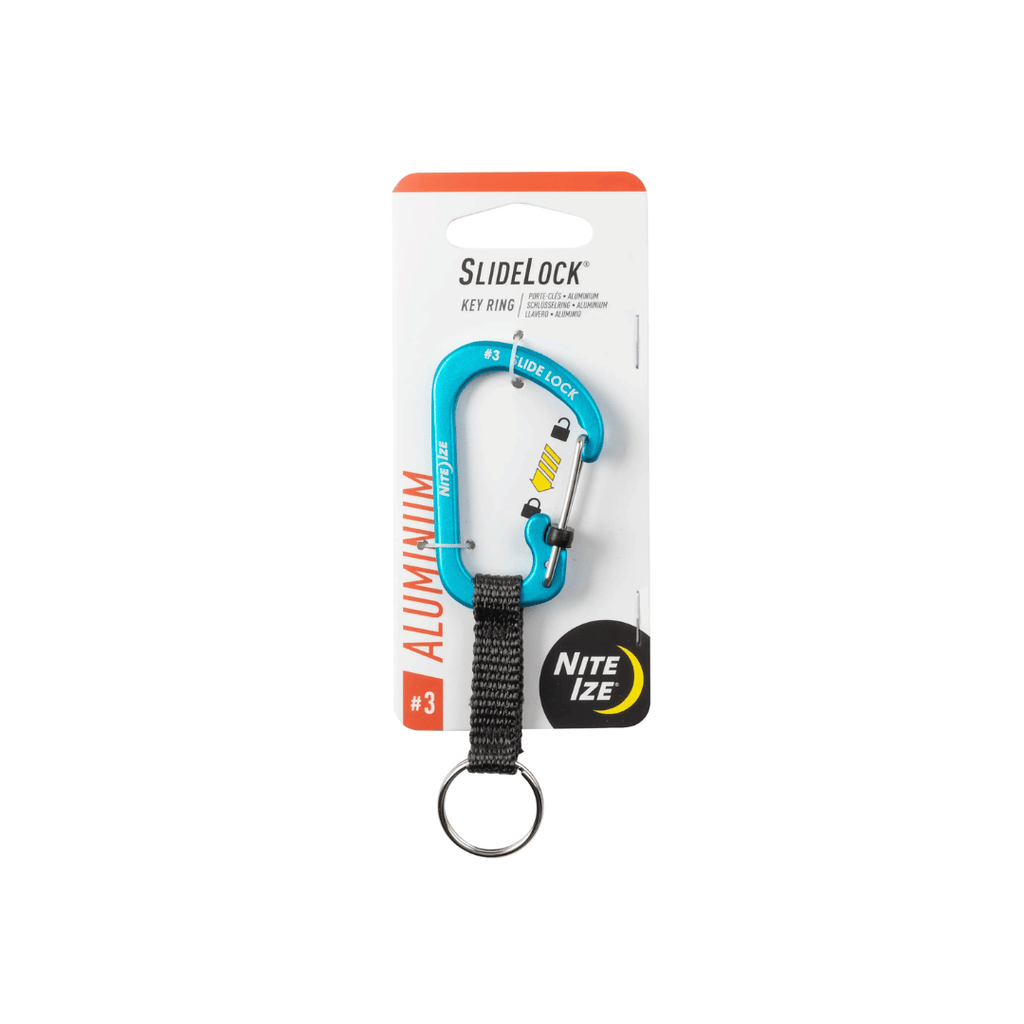 Nite Ize Slidelock Key Ring Aluminium - Blue
