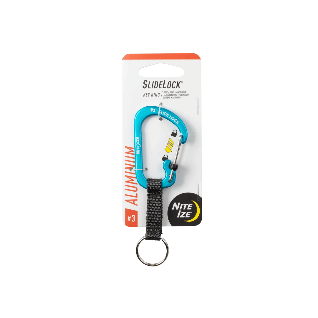 Nite Ize Slidelock Key Ring Aluminium - Blue