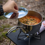 Campingmoon Three-Layer Steel Small Saucepan Pot