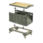 Naturehike Ling Yue Folding Storage Box - Beige Grey