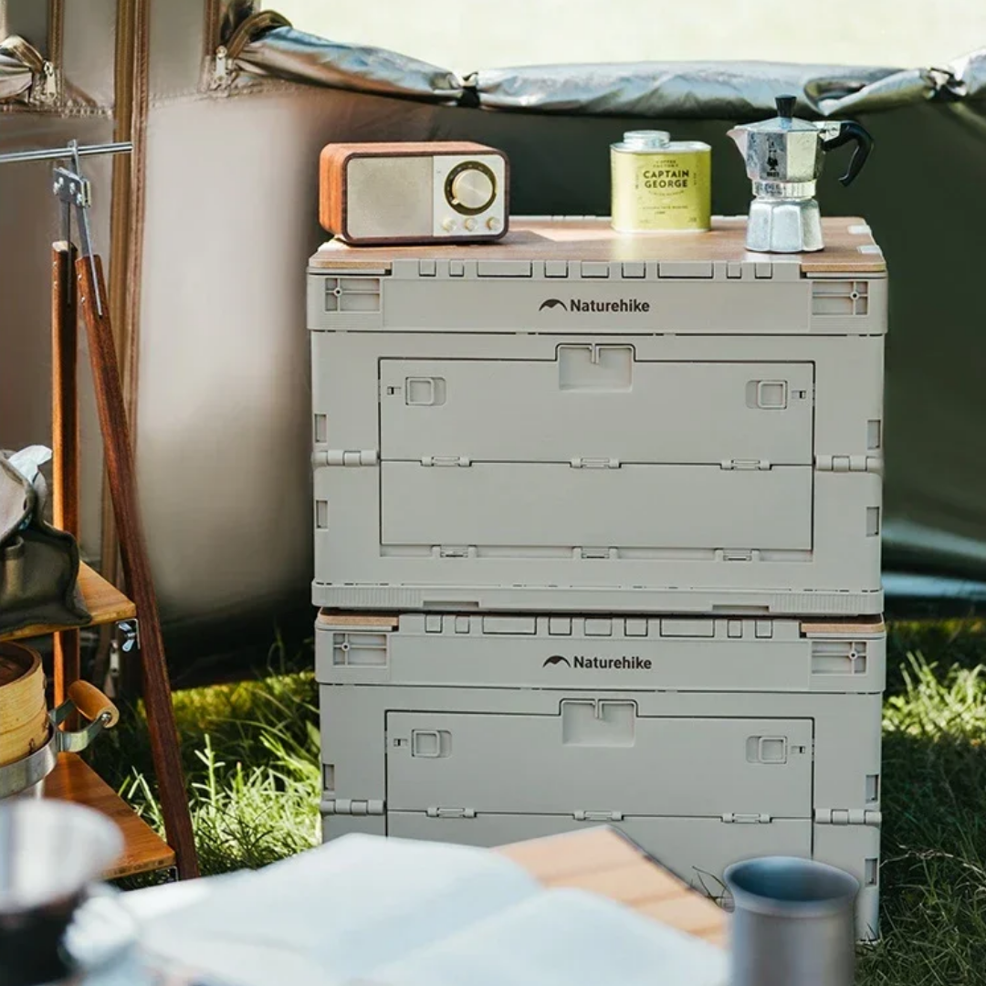 Naturehike Ling Yue Folding Storage Box - Beige Grey
