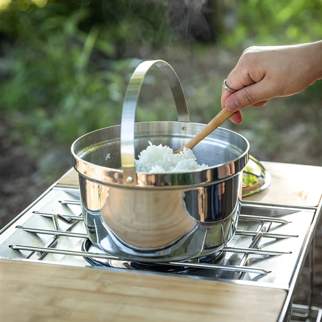 Campingmoon Three-Layer Steel Medium Camping Pot