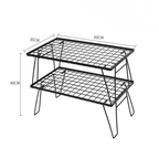 ShineTrip ST-Checkered Iron Mesh Table - Black