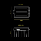 THOR Tote Box with Lid - 75L Large Capacity Storage Container