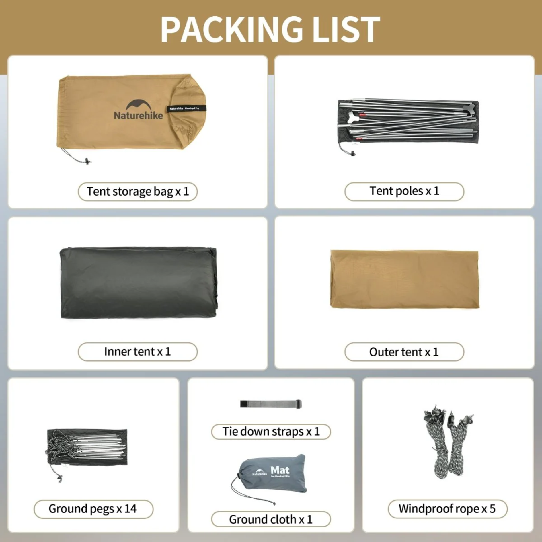 Naturehike Cloud Up Pro 2 Persons 20D Tent