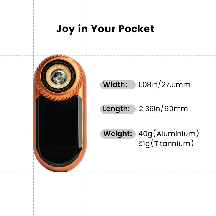 Loop gear LOOPDOT SK09 - Pixel Display EDC Flashlight With Fidget Dial