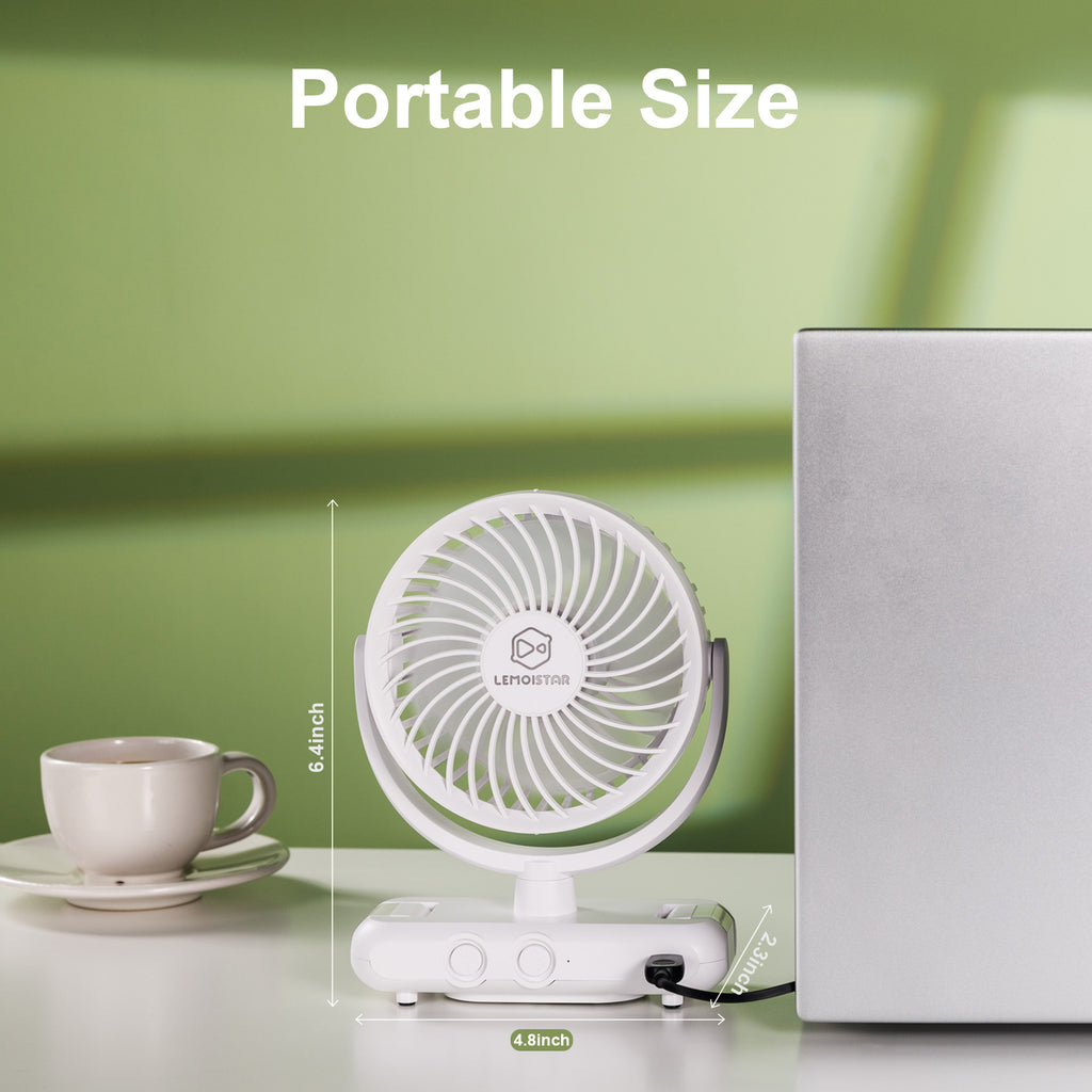 Lemoistar FC1 Multi Function 4000mAh Rechargeable Table Fan