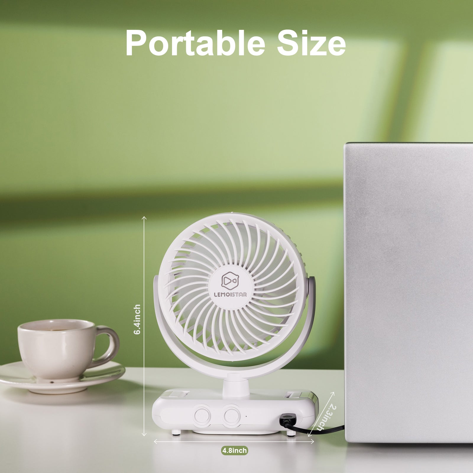 Lemoistar FC1 Multi Function 4000mAh Rechargeable Table Fan