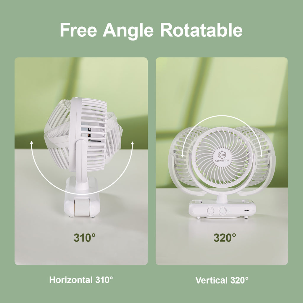 Lemoistar FC1 Multi Function 4000mAh Rechargeable Table Fan