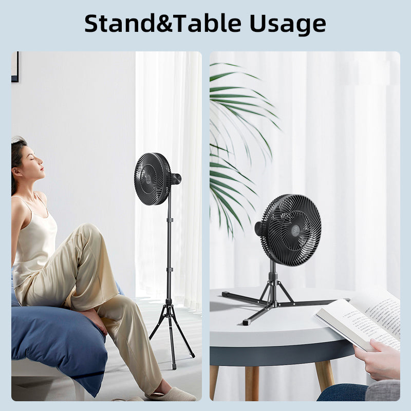 Lemoistar FT11 16000mAh Ultra-Quiet 12-inch Adjustable Tripod Fan