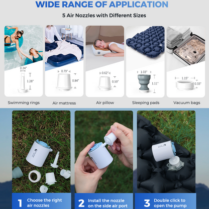 Flextail 3-in-1 Rechargeable Mini Air Tiny Pump