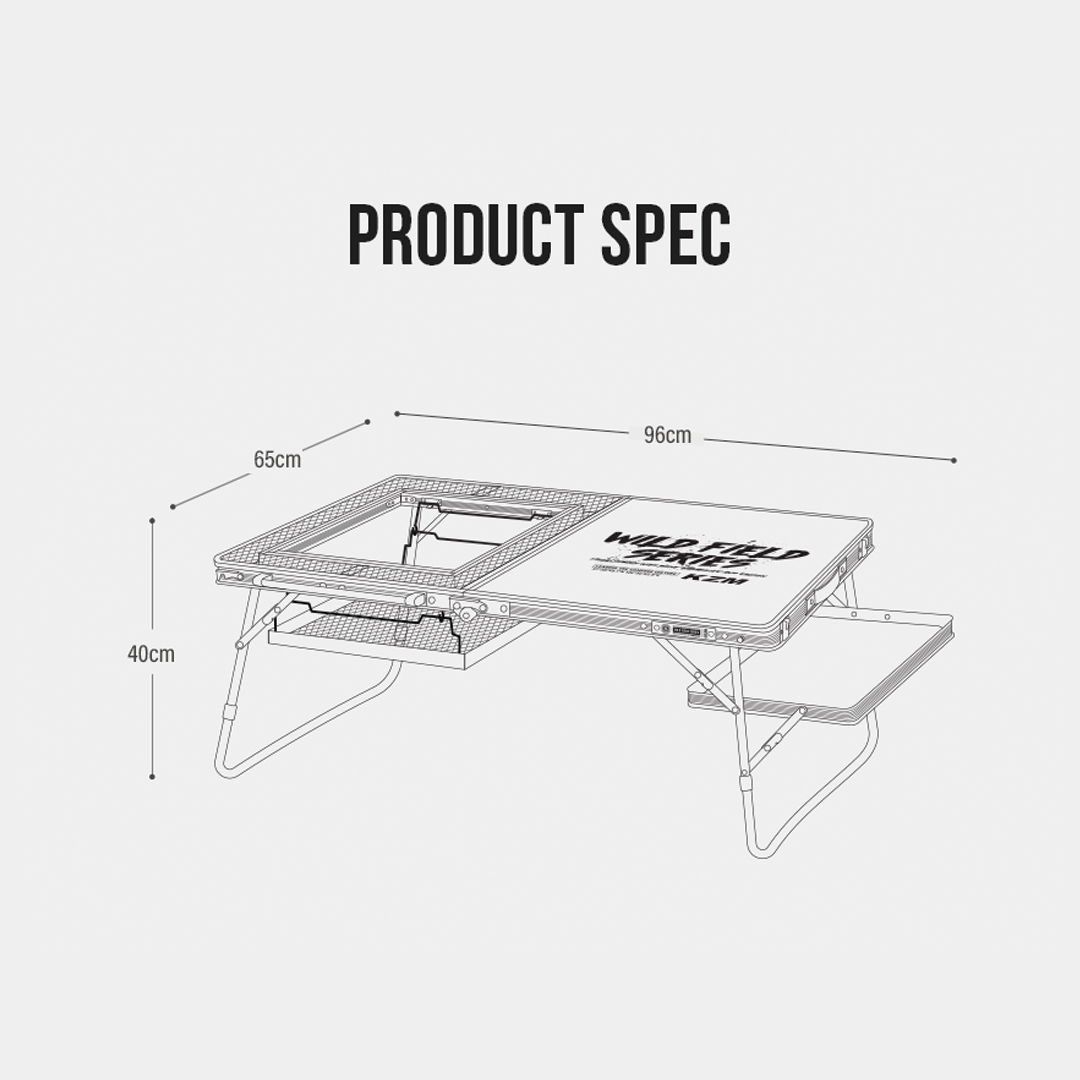 KZM Wild Field Low BBQ Table