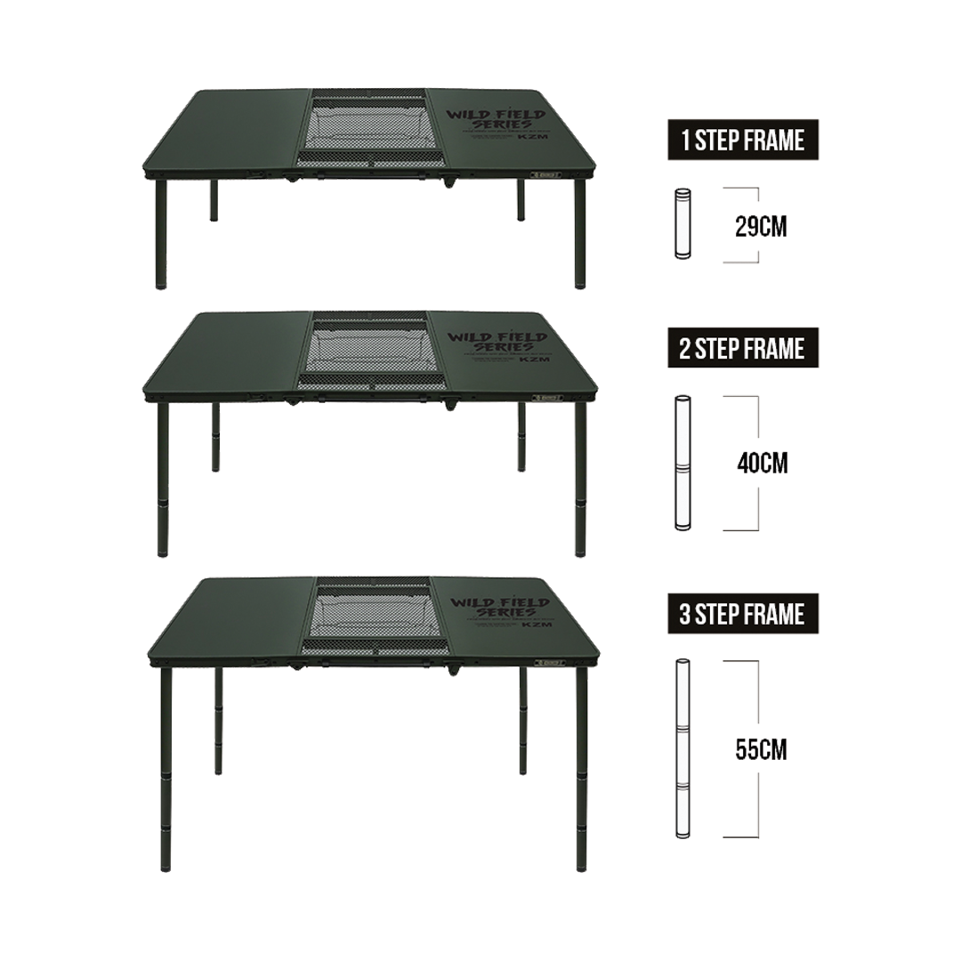 KZM Wild Field 3 Folding BBQ Table