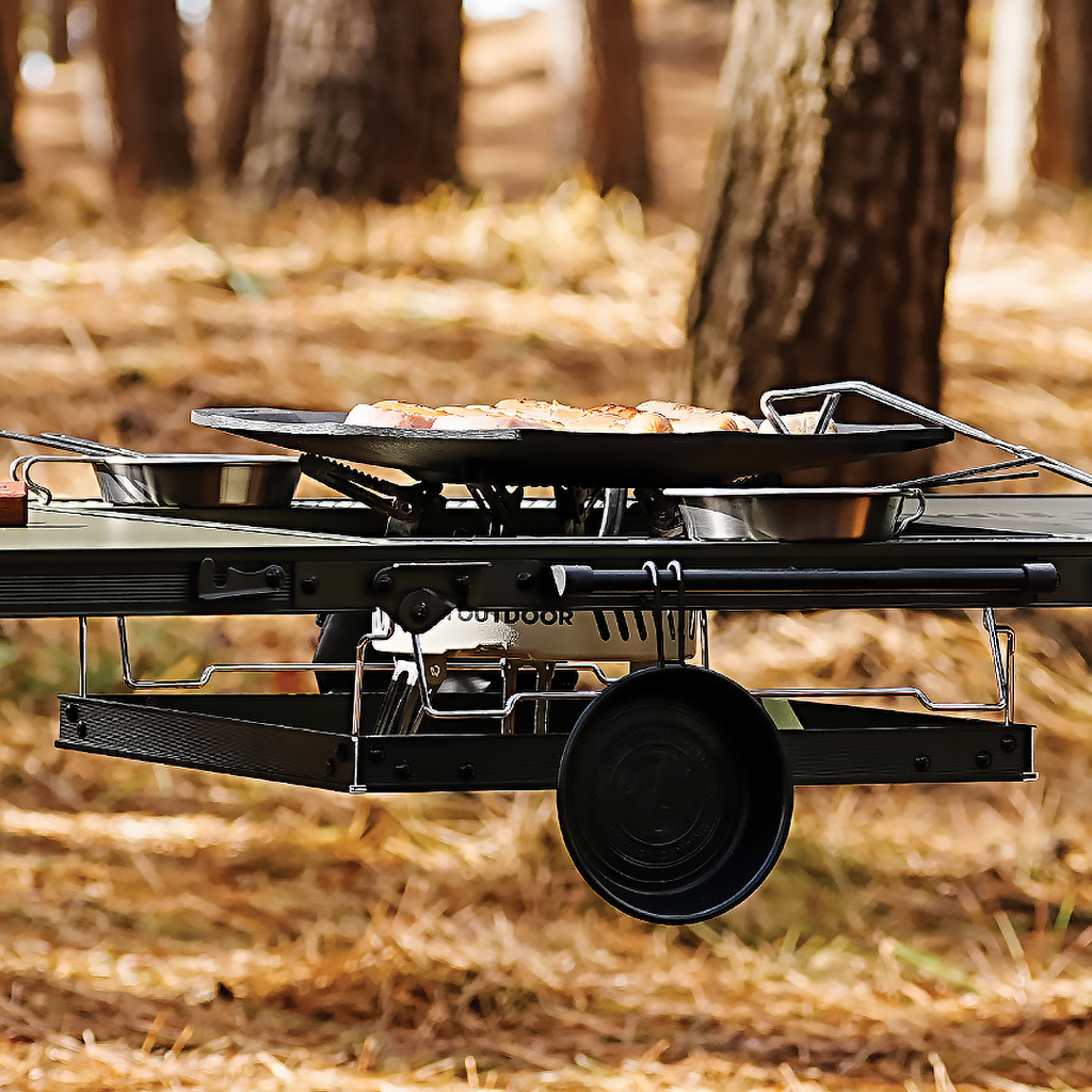 KZM Wild Field 3 Folding BBQ Table