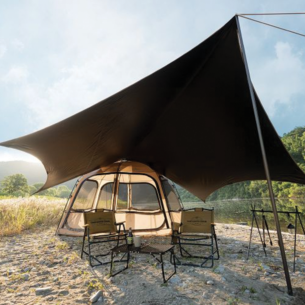 KZM Wild Field Hexa Tough Black Tarp