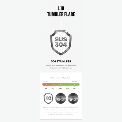 KZM Stainless Steel 1.18L Tumbler Flare Edition