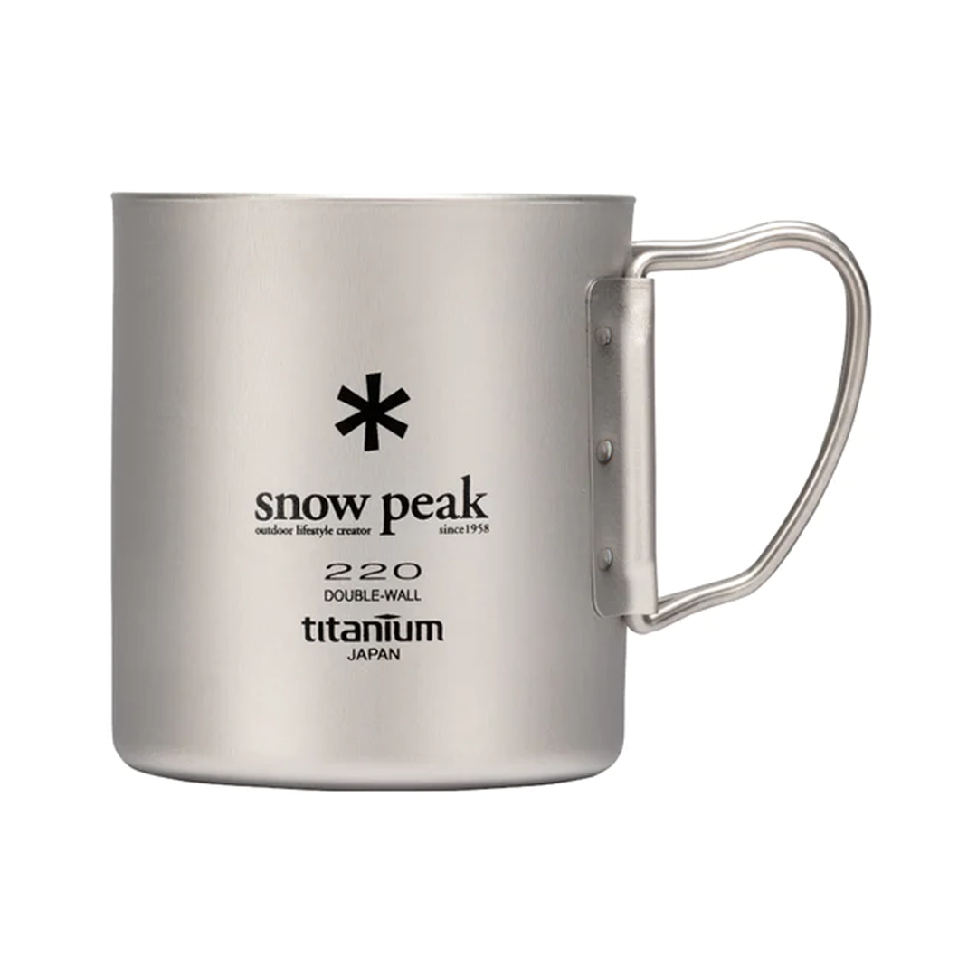 Snow Peak Titanium Double Wall Folding Handle Cup