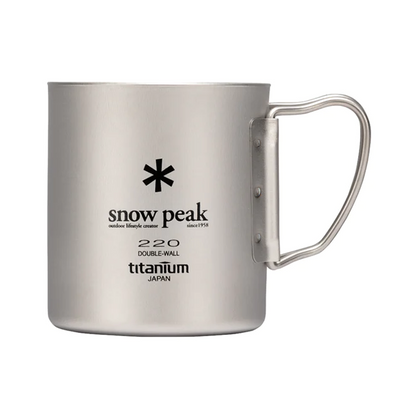 Snow Peak Titanium Double Wall Folding Handle Cup