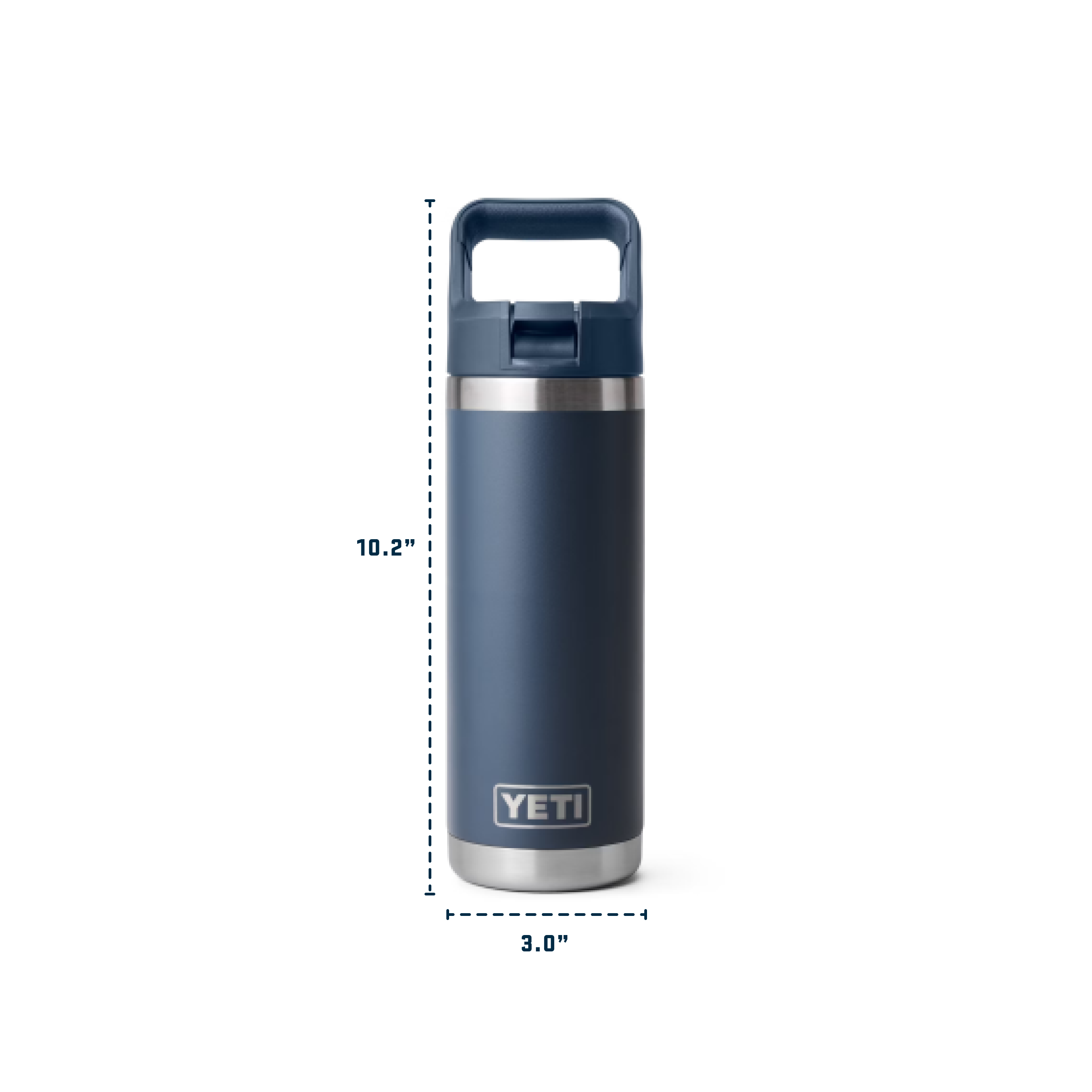 YETI Rambler® 18 oz Water Bottle with Color-Matched Straw Cap