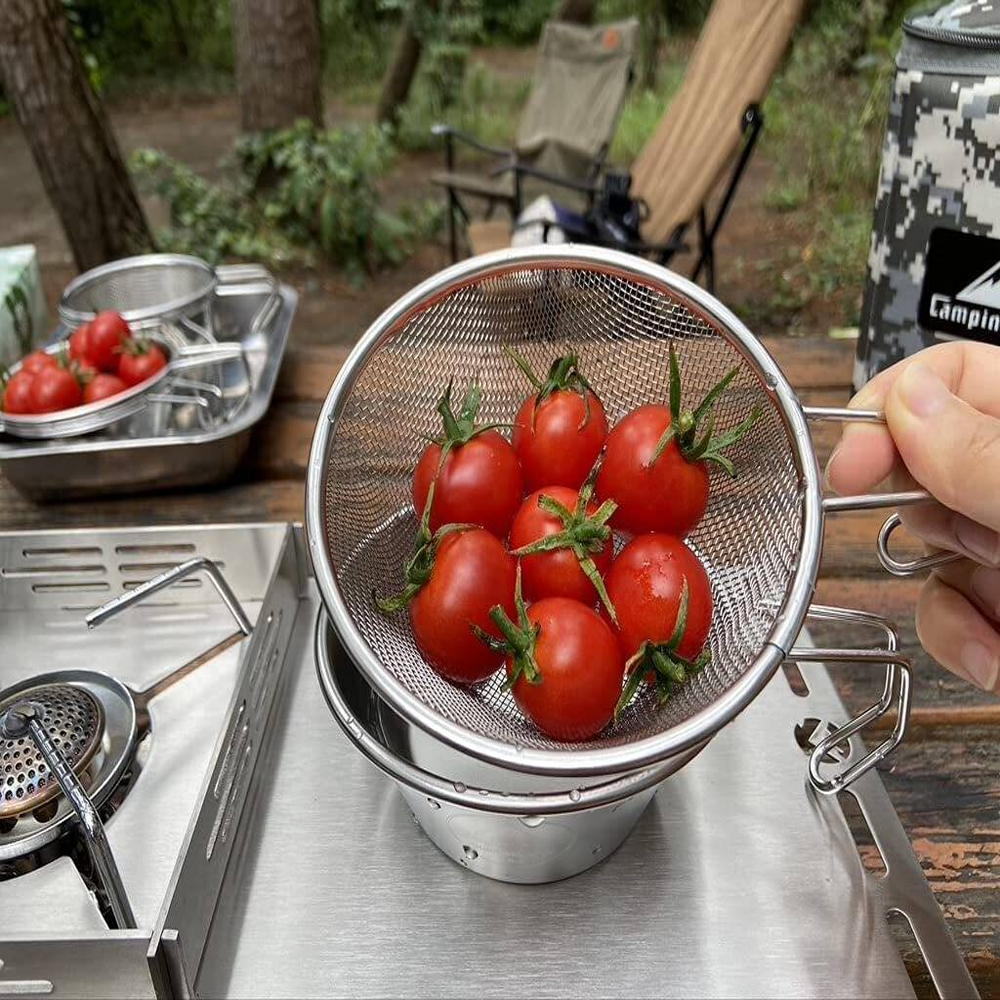 Campingmoon Camping Stainless Steel Colander Sierra Cup