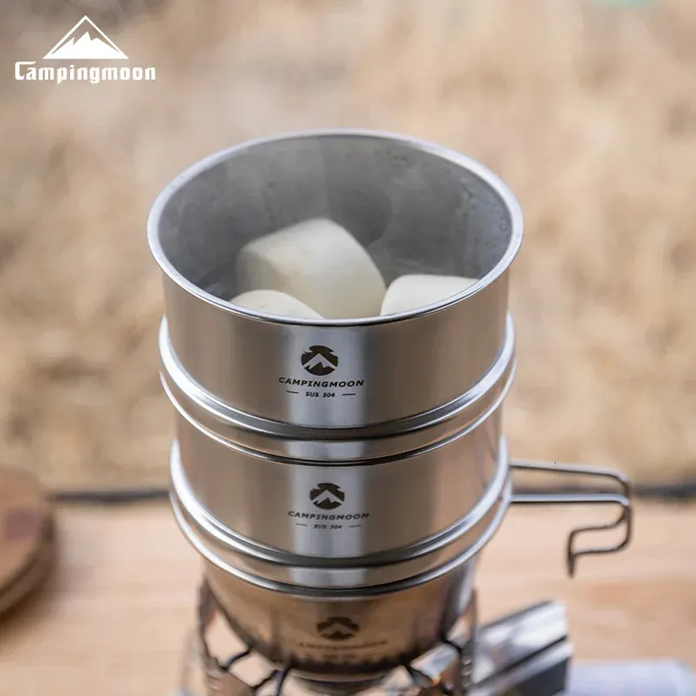 Campingmoon Stainless Steel Mini Camping Steamer