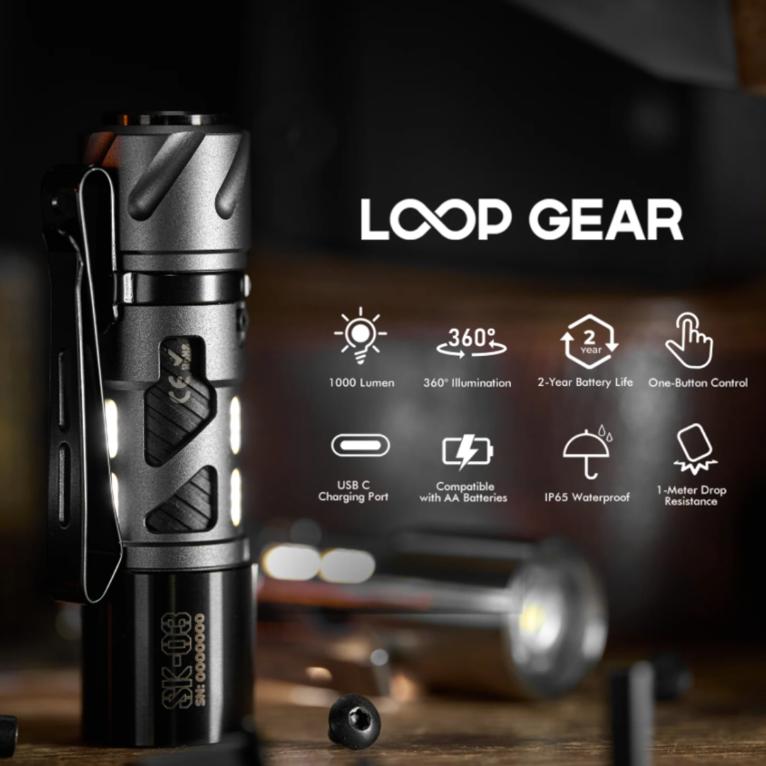 Loop Gear 6500K Philip LED Hands Free All Direction Illumination Flashlight