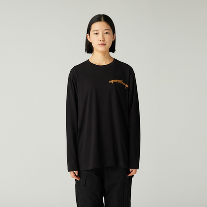 Snow Peak TROUT Pocket Graphic Long Sleeve T-Shirt