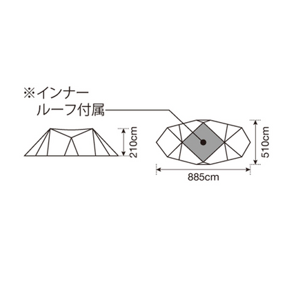 Snow Peak Land Station Dynamic Tarp - Ivory