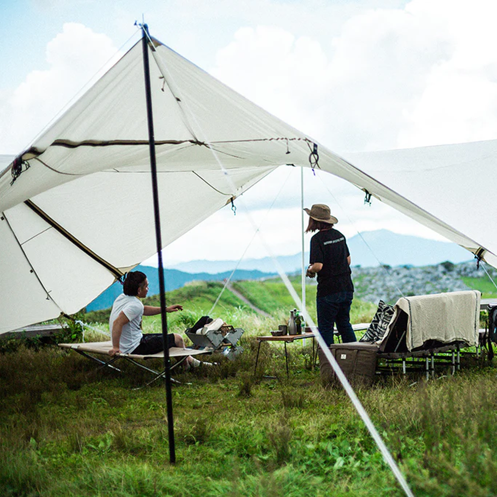 Snow Peak Land Station Dynamic Tarp - Ivory