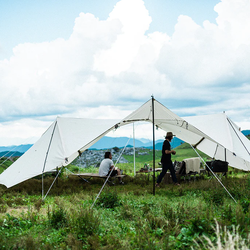 Snow Peak Land Station Dynamic Tarp - Ivory