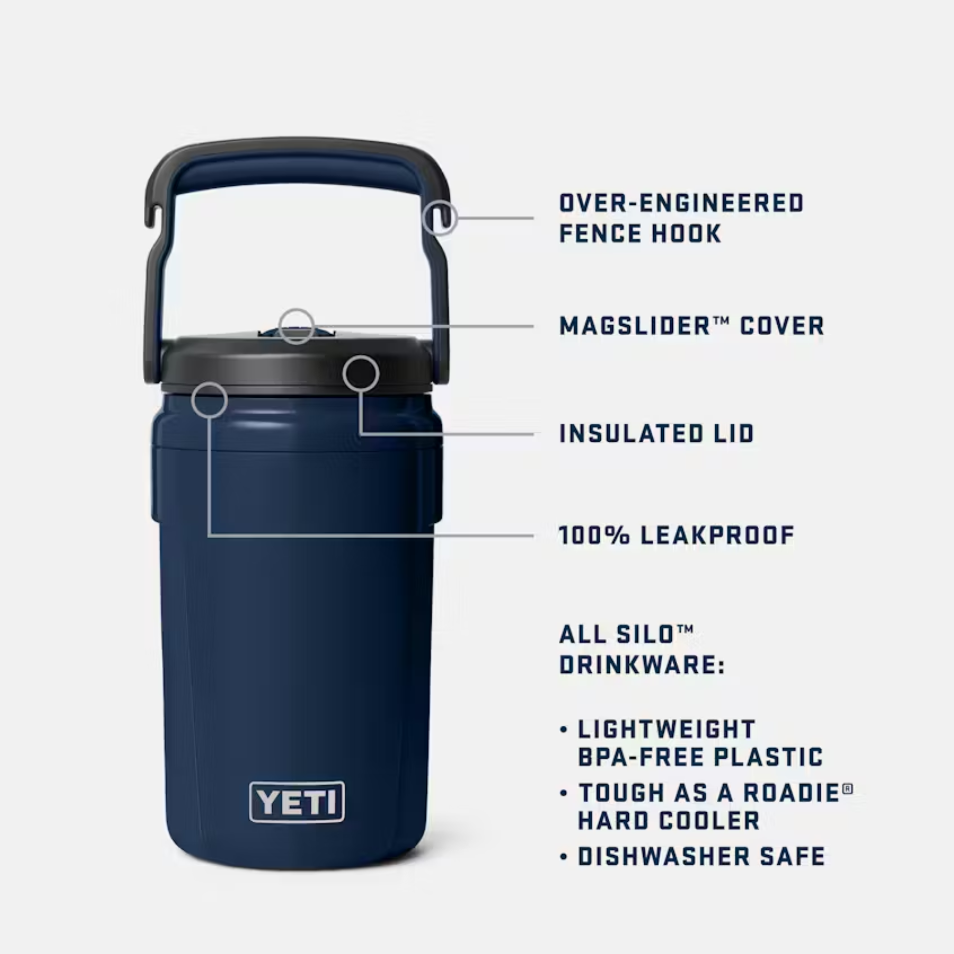 YETI Silo™ 40 OZ Jug With Magslider™ Straw Cap