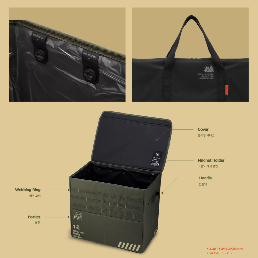 Cargo Container Twin Trash Box