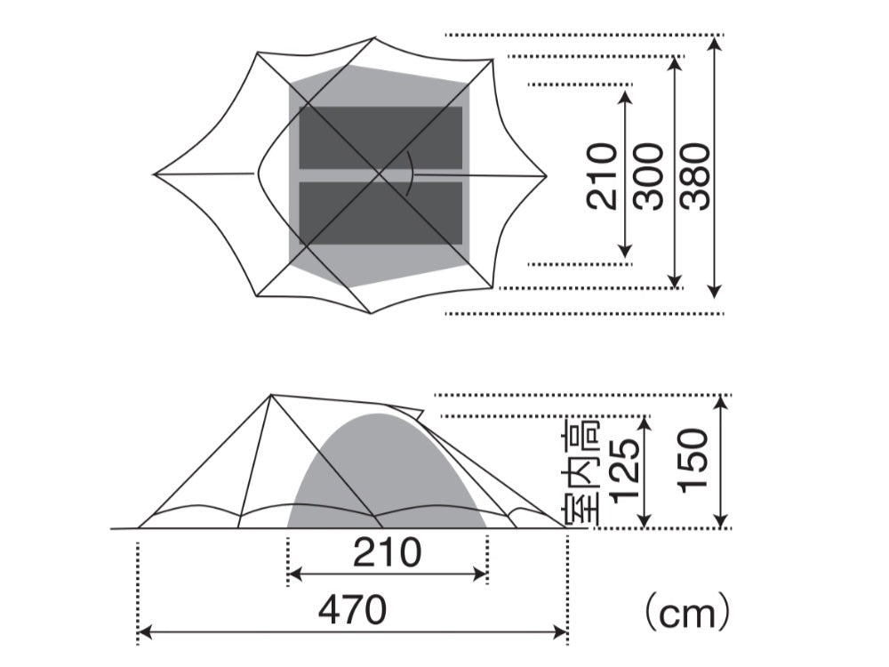 Snow Peak Winsel 2 Ropeless Fly Sheet Dome Tent