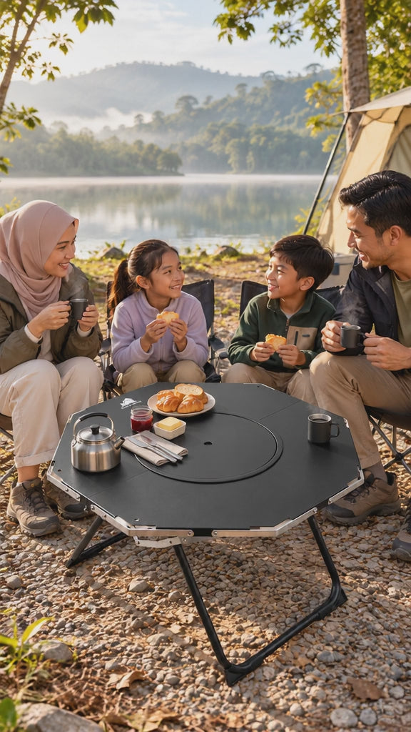 Goritta Works Premium-Grade Portable Octagon Korean Style Fire-Pit BBQ Table