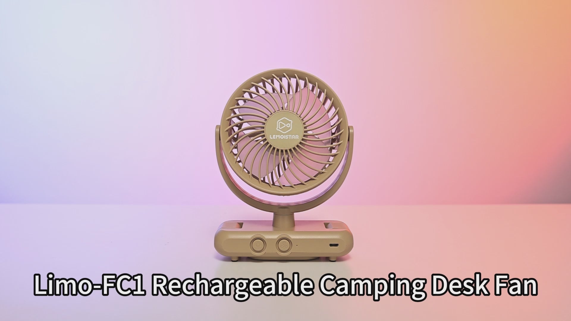 Lemoistar FC1 Multi Function 4000mAh Rechargeable Table Fan