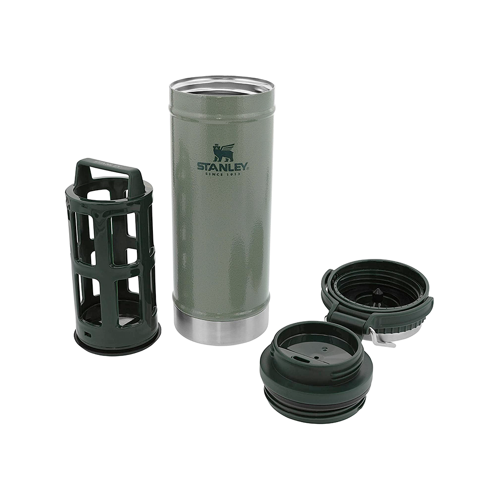 Stanley 16oz Classic Travel Press Hammertone Green