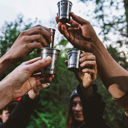 Stanley Adventure Shot Glass set + Flask Hammertone Green