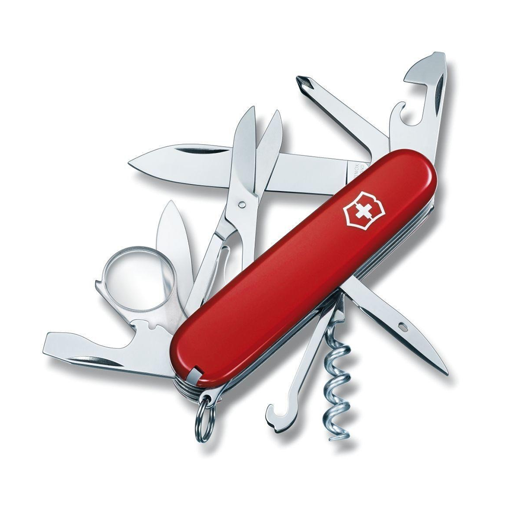 Victorinox Explorer - Red Medium Pocket Knife with Magnifying Glass