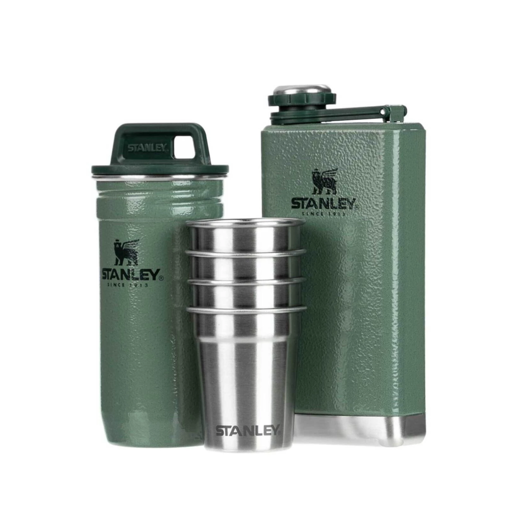 Stanley Adventure Shot Glass set + Flask Hammertone Green